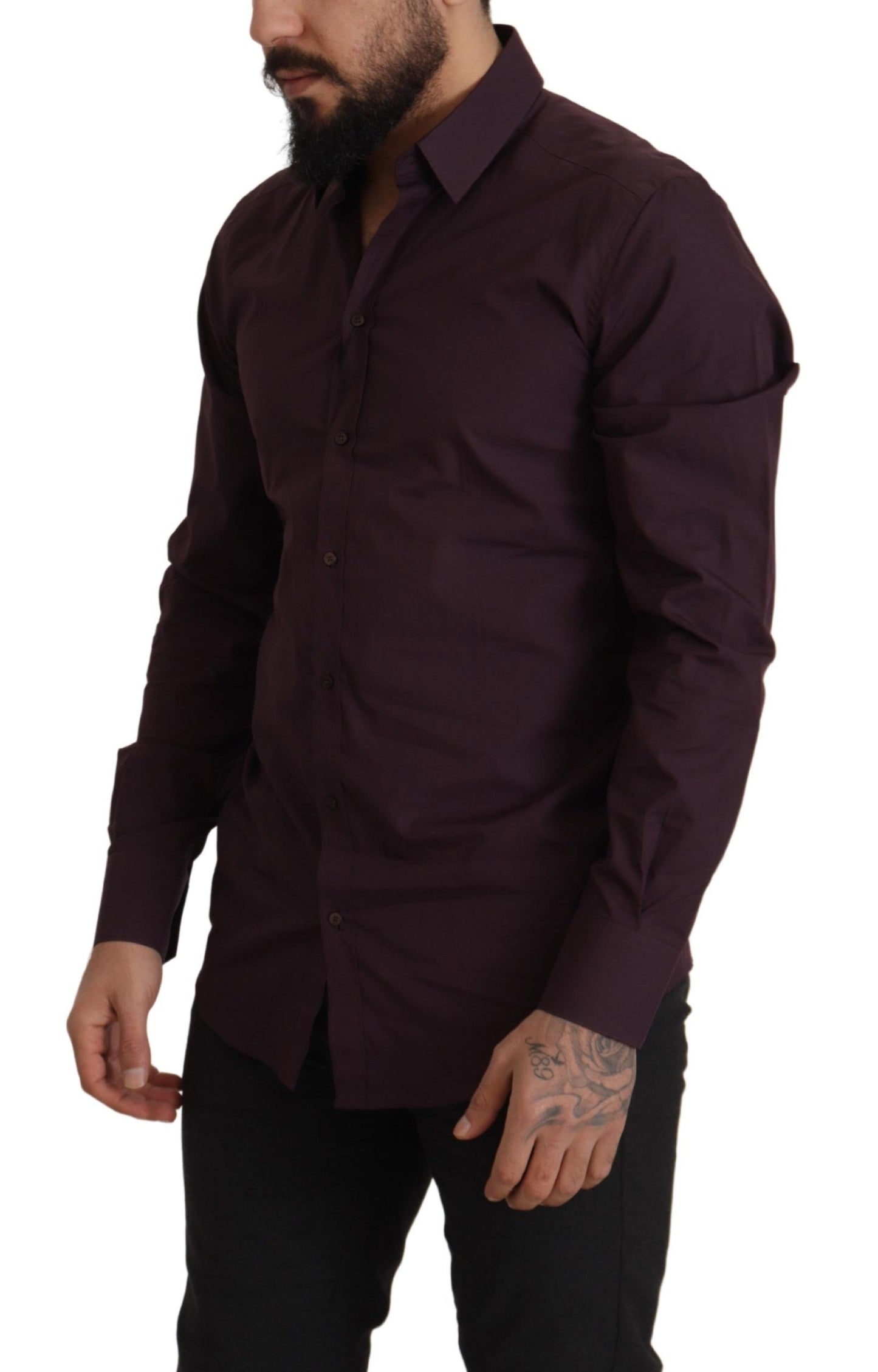 Dolce & Gabbana Regal Purple Slim Fit Dress Shirt