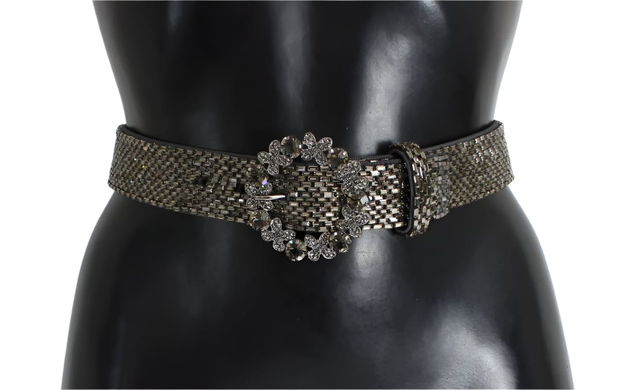 Dolce & Gabbana Embellished Sequined Wide Waist Belt