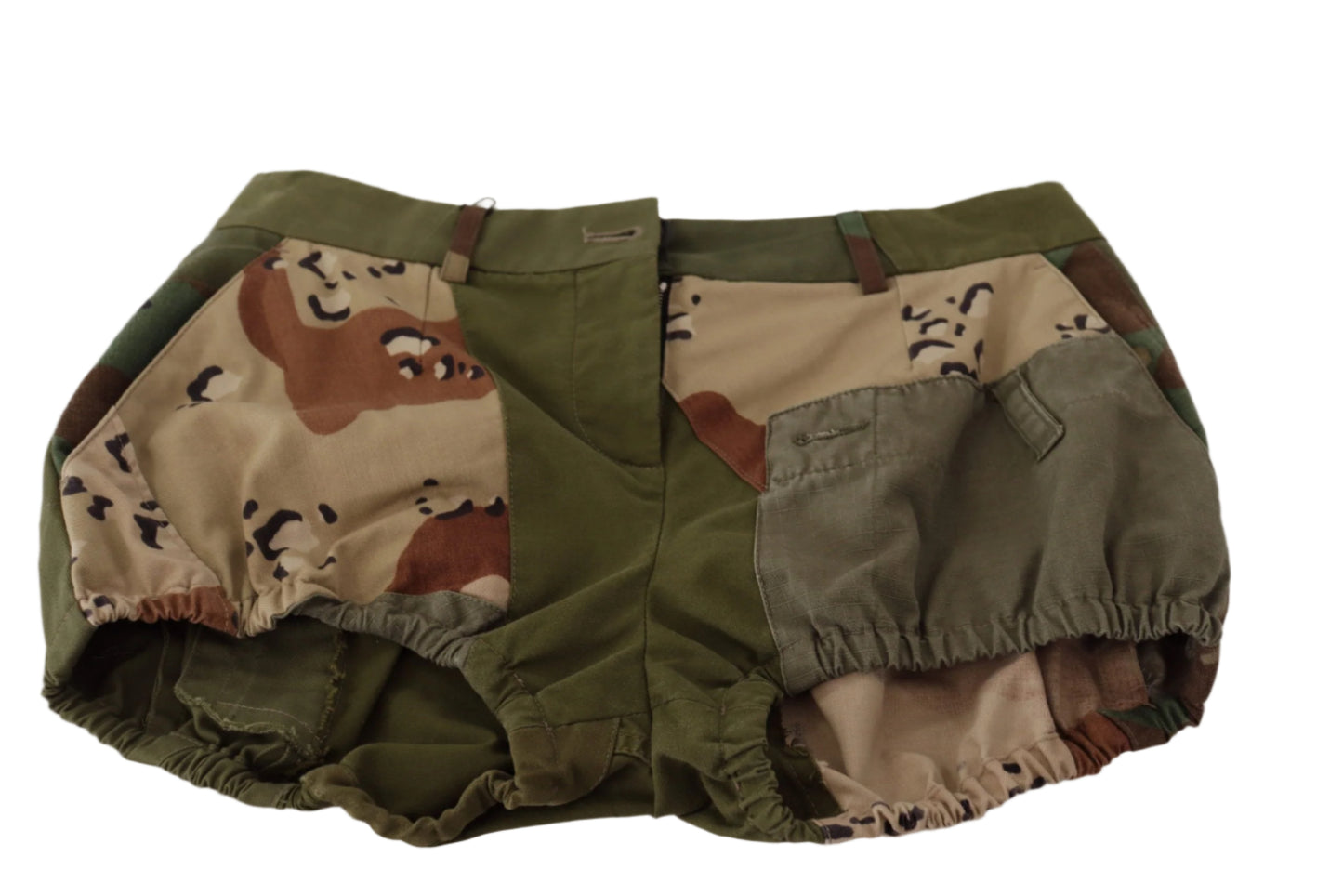 Dolce & Gabbana Army Green High-Waist Hot Pants