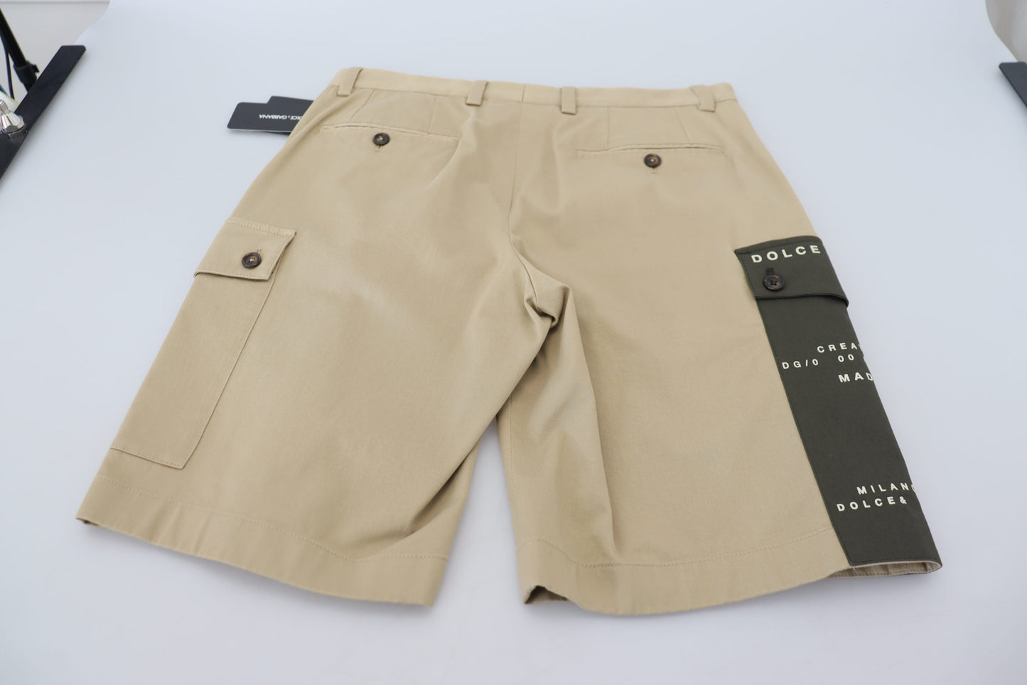 Dolce & Gabbana Elegant Beige Cotton Blend Designer Shorts