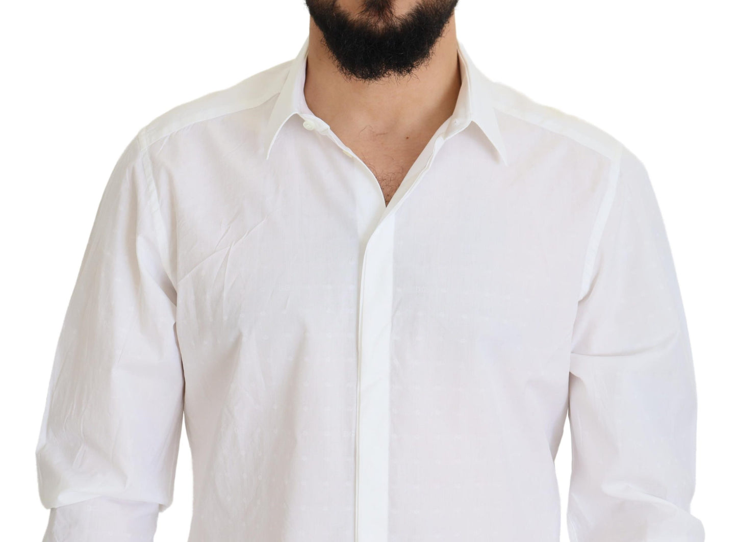 Dolce & Gabbana Elegance Reimagined White Cotton Dress Shirt