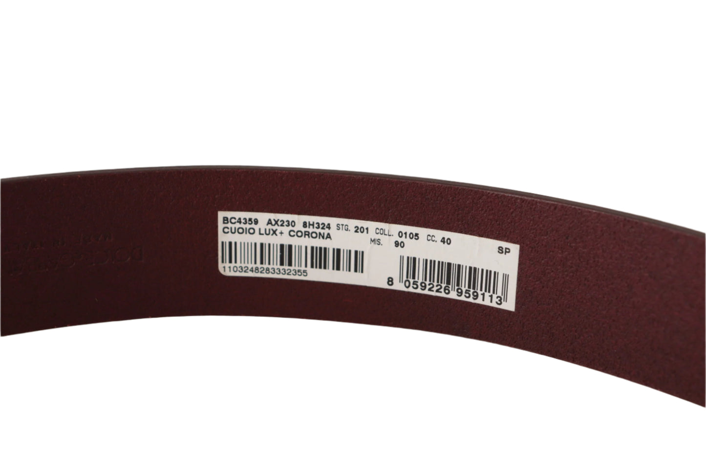 Dolce & Gabbana Elegant Brown Leather Designer Belt