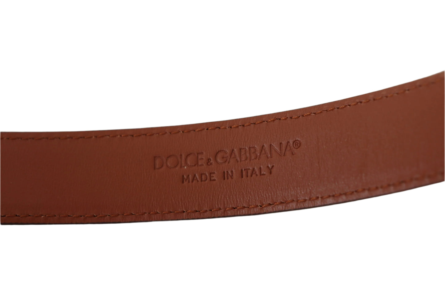 Dolce & Gabbana Elegant Engraved Leather Belt - Timeless Style