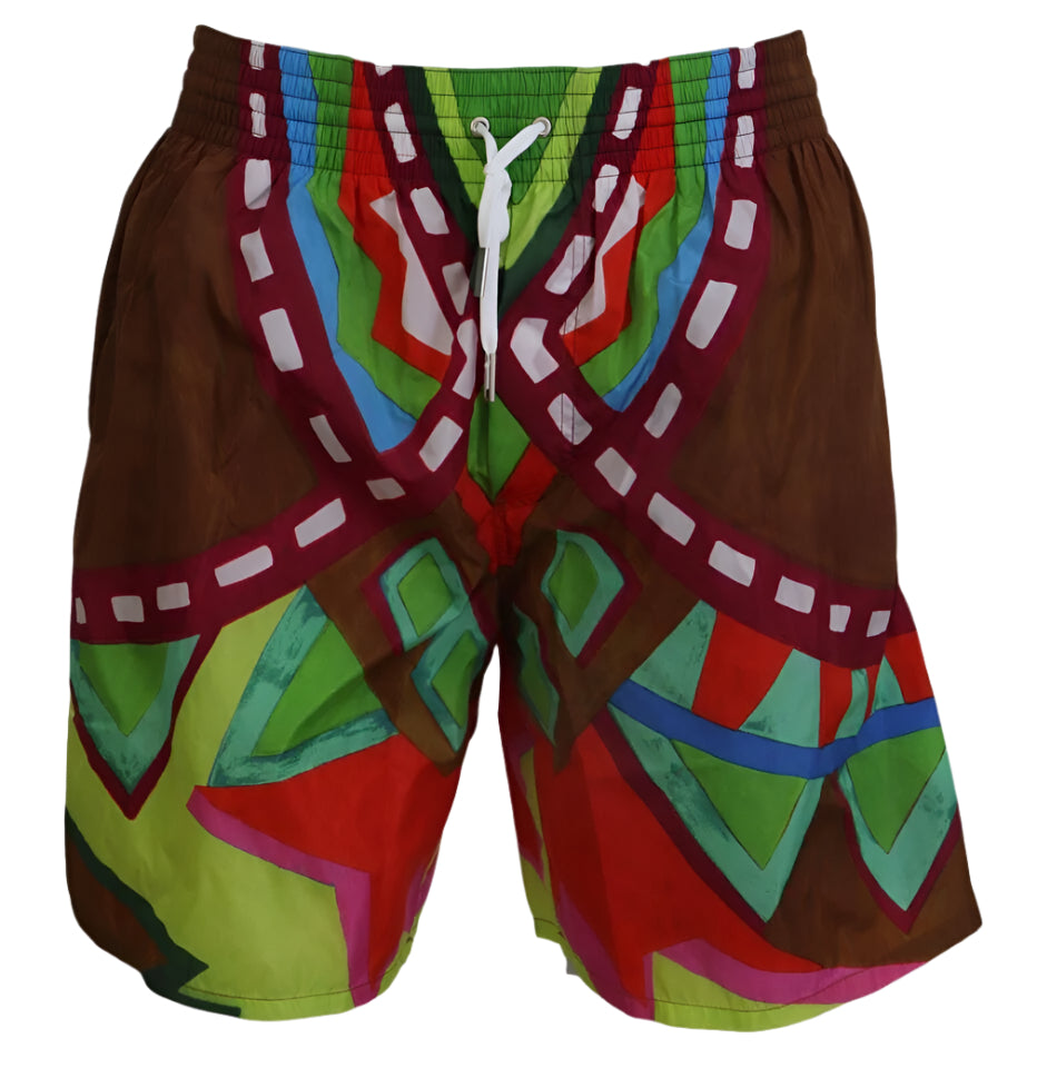 Dsquared² Multicolor Print Swim Shorts Boxer Style