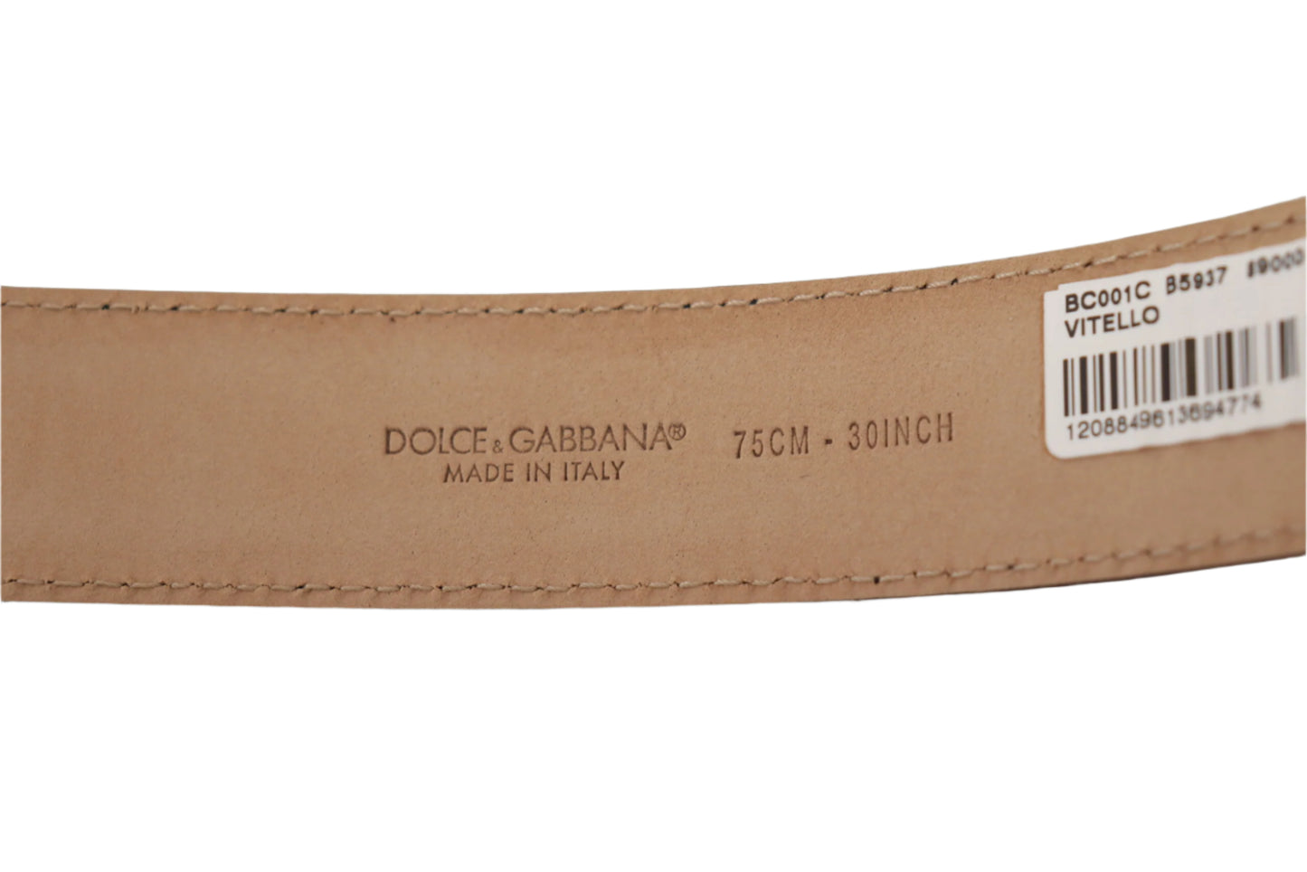 Dolce & Gabbana Sleek Black Authentic Leather Belt