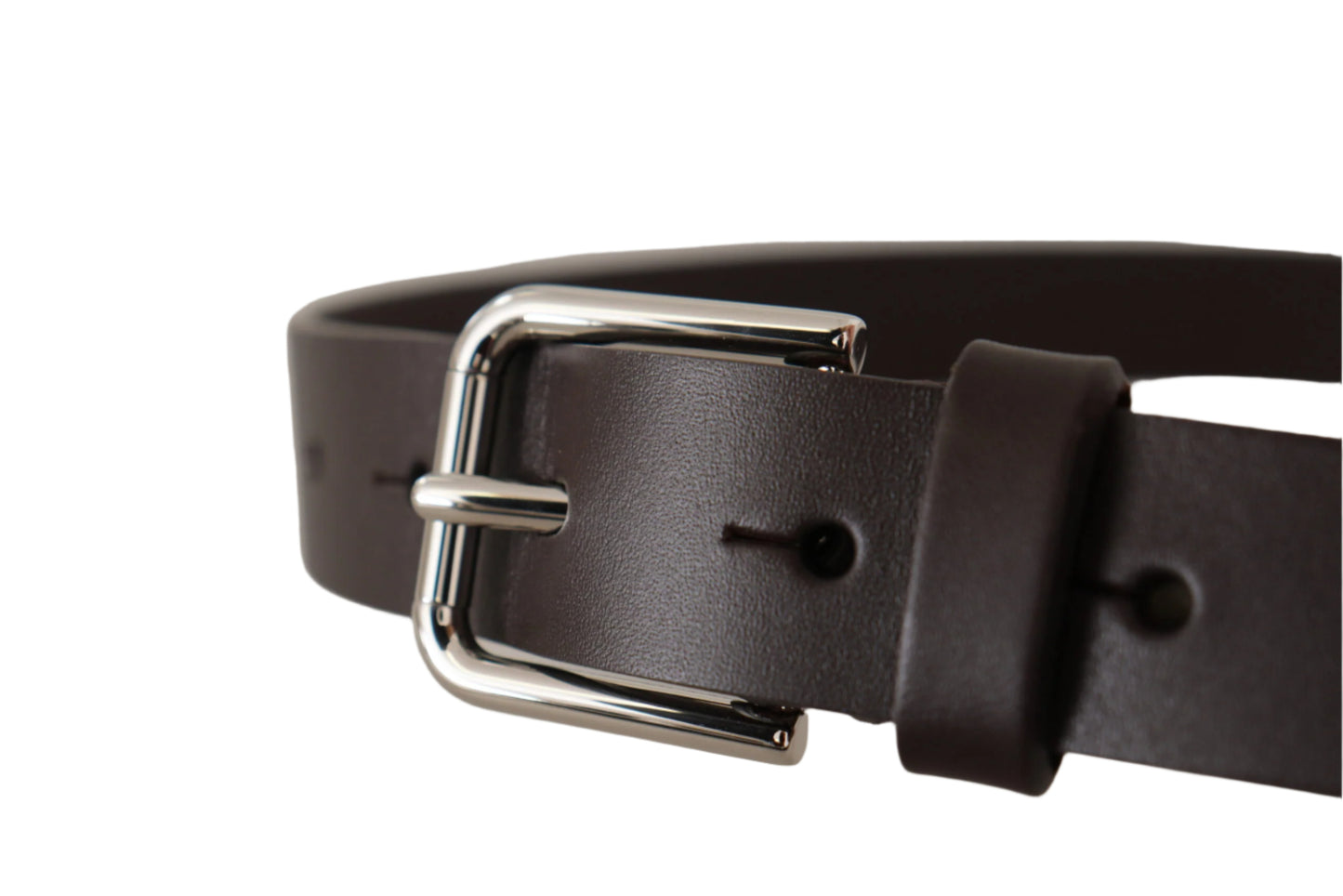 Dolce & Gabbana Elegant Leather Belt With Logo Buckle