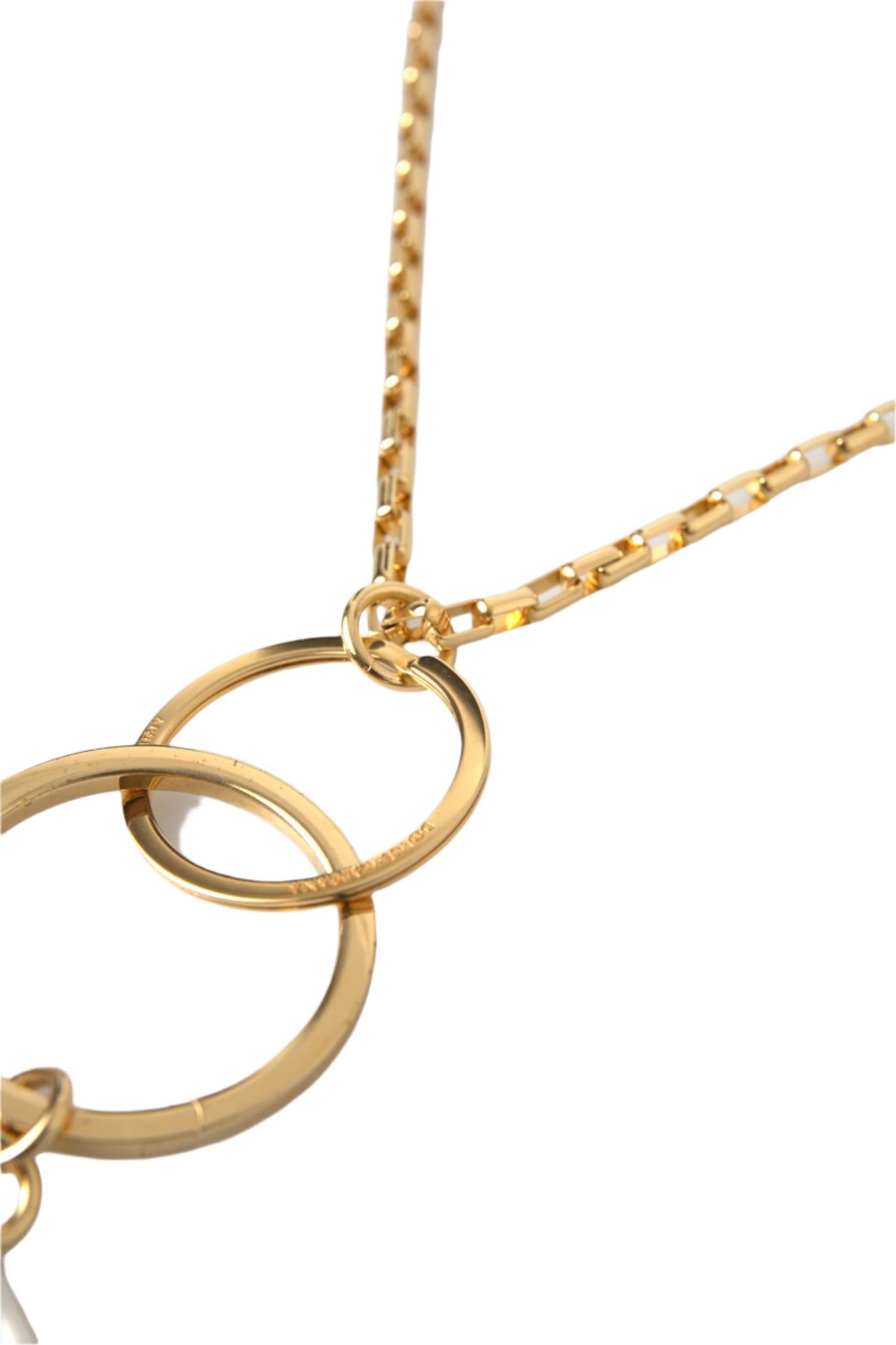 Dolce & Gabbana Chic Gold Charm Chain Necklace