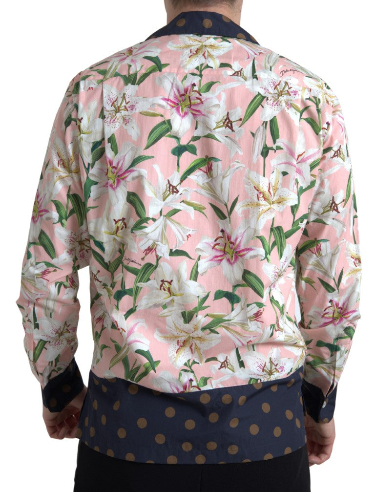 Dolce & Gabbana Elegant Slim Fit Pink Casual Shirt