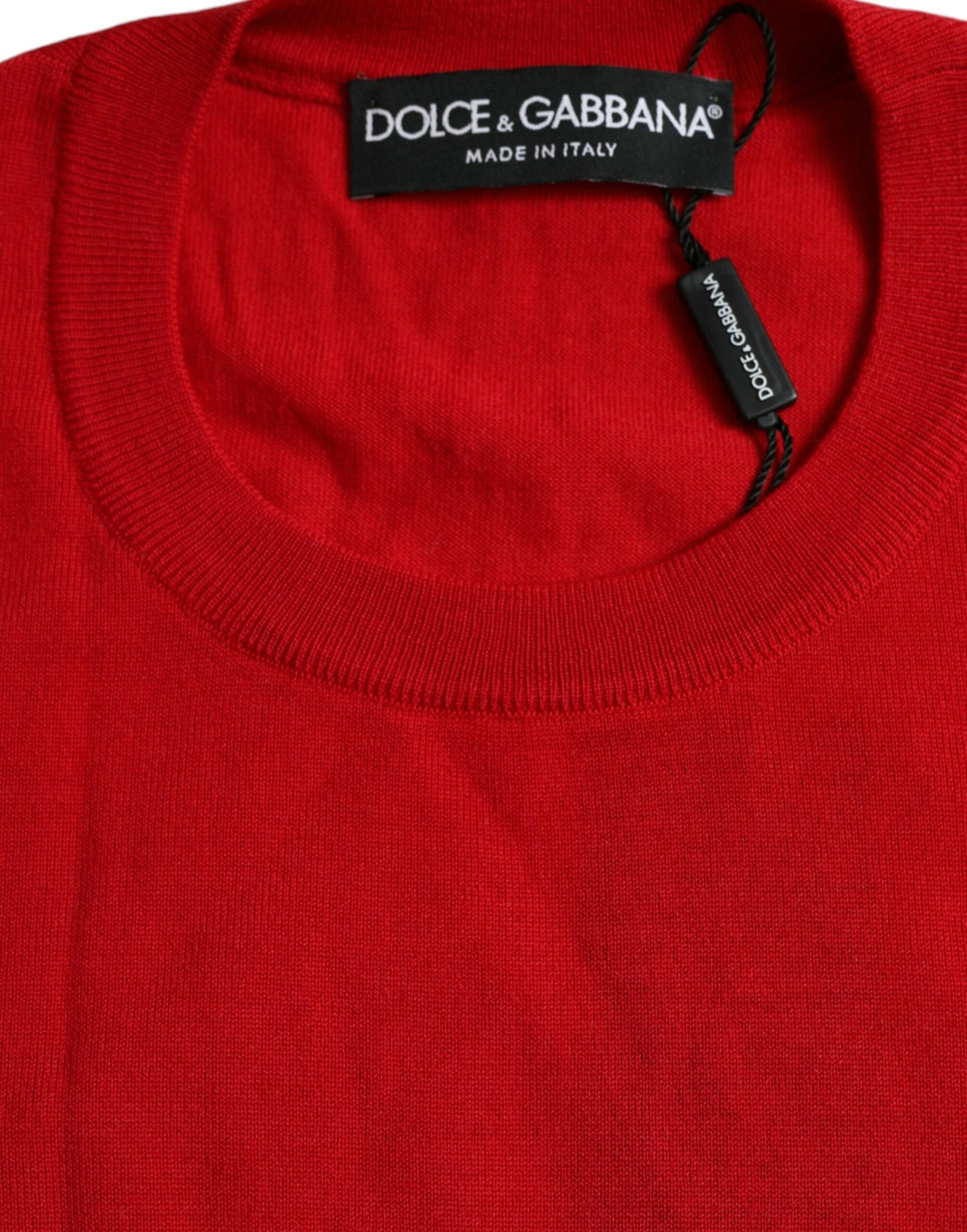 Dolce & Gabbana Radiant Red Wool Pullover Sweater