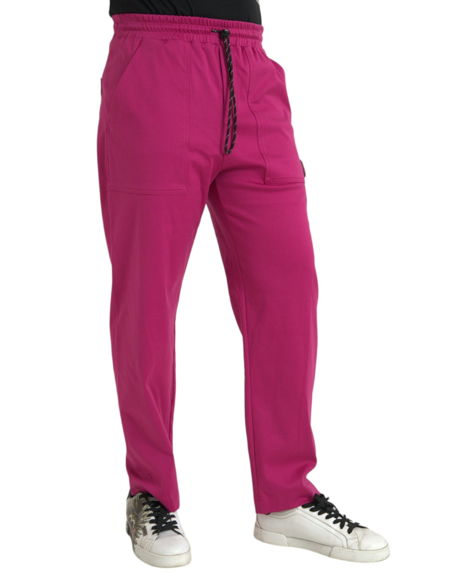 Dolce & Gabbana Pink Logo Cargo Cotton Jogger Sweatpants Pants