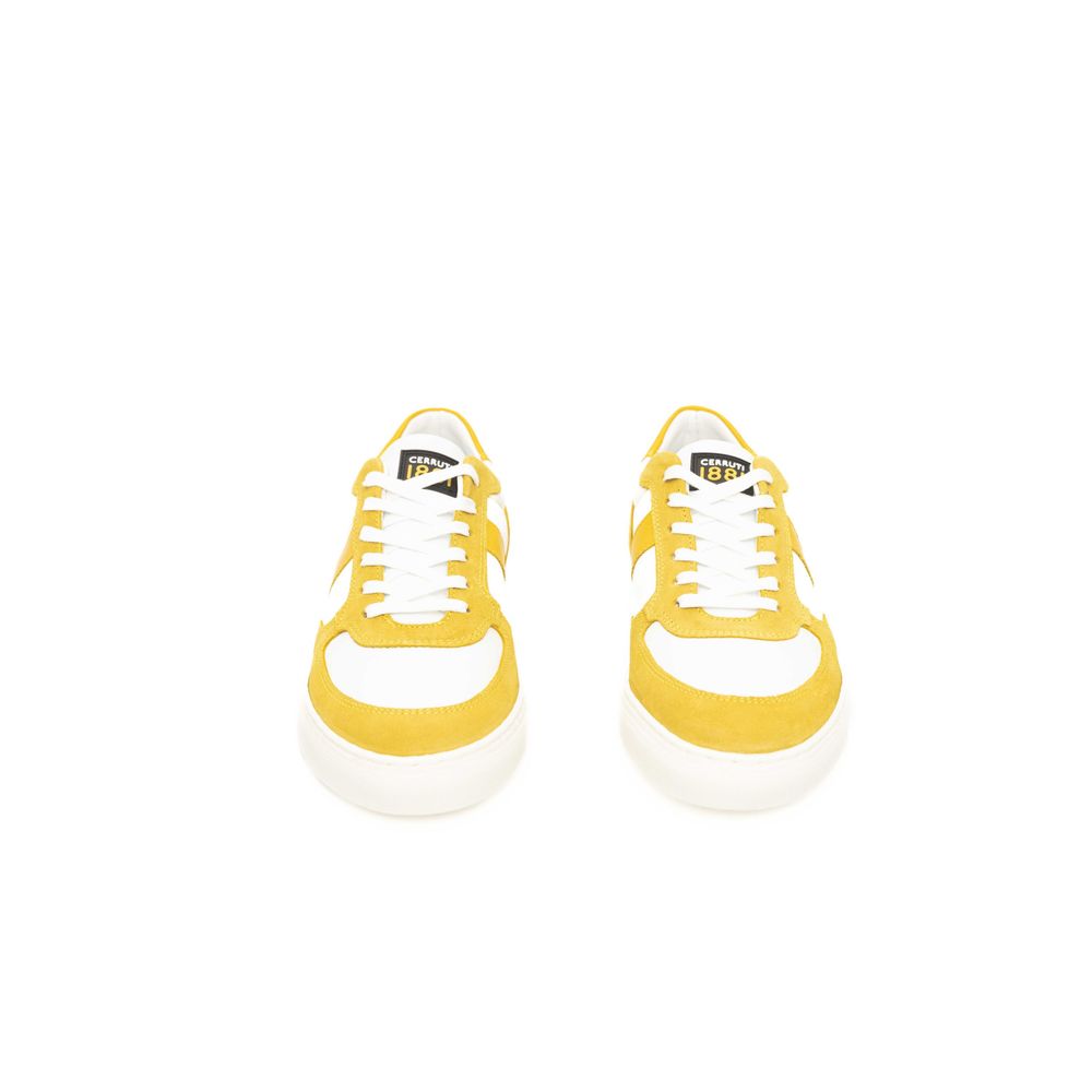 Cerruti 1881 Yellow Leather Men's Sneaker