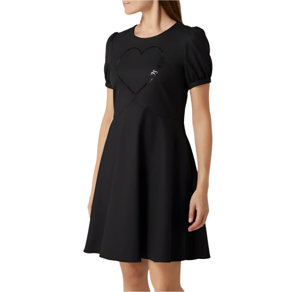 Love Moschino Black Wool Women Dress