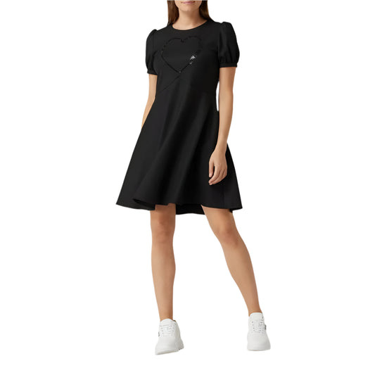 Love Moschino Black Wool Women Dress