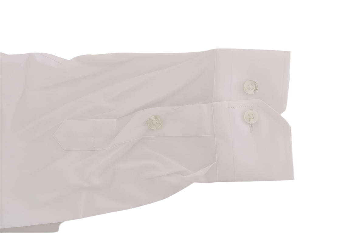 Moschino Elegant White Slim-Fit Cotton Shirt