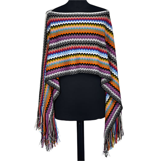 Missoni Multicolor Wool Women Poncho