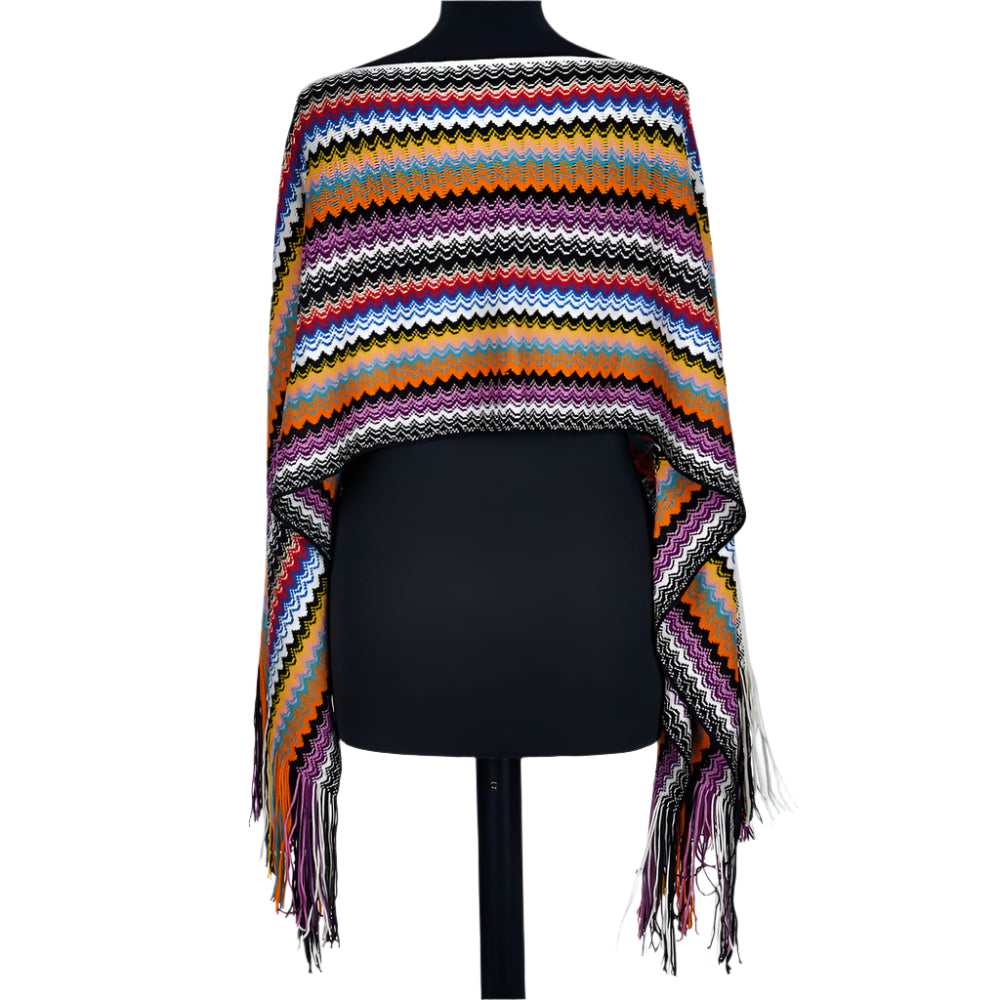 Missoni Multicolor Wool Women Poncho