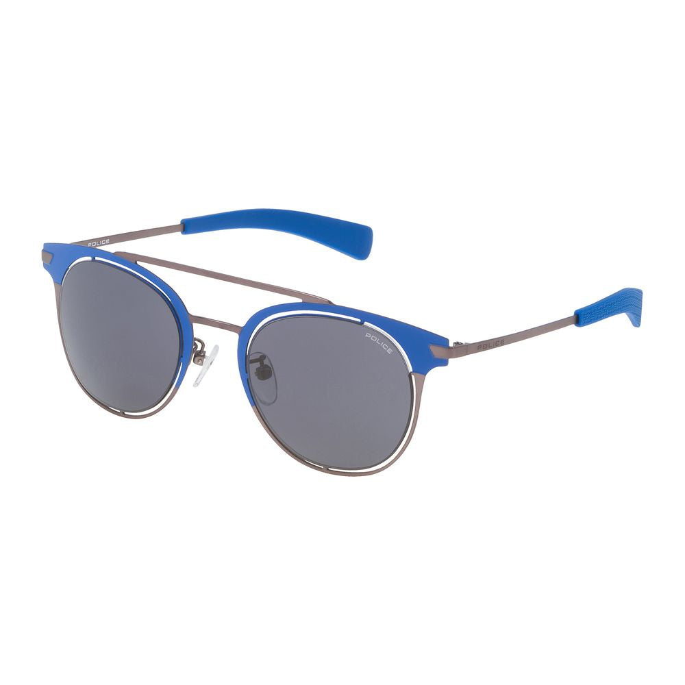 Police Blue Metal Sunglasses