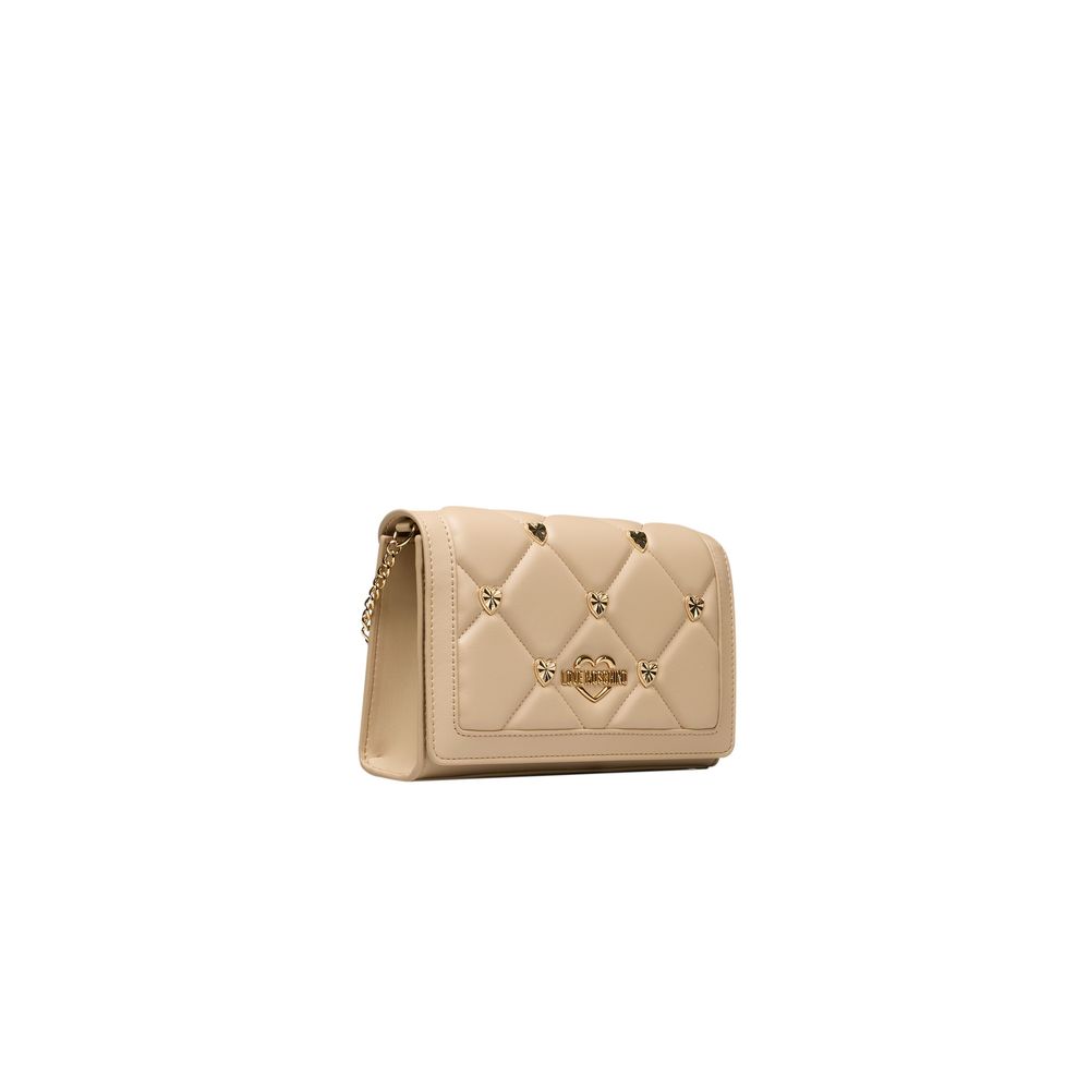 Love Moschino Beige Polyethylene Women Crossbody Bag