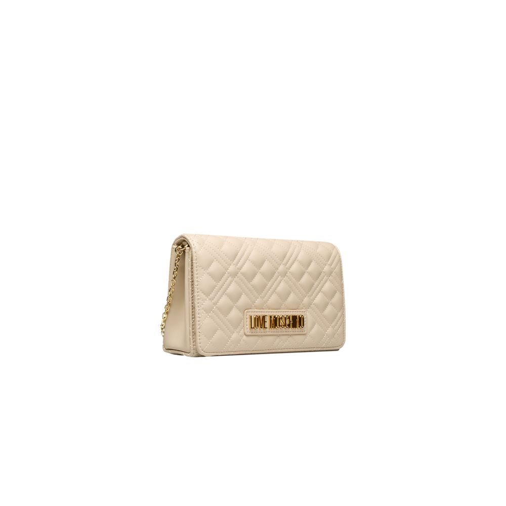 Love Moschino Beige Polyethylene Women Crossbody Bag