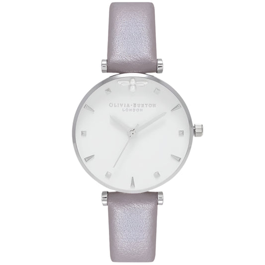 Olivia Burton Gray Synthetic Leather Watch