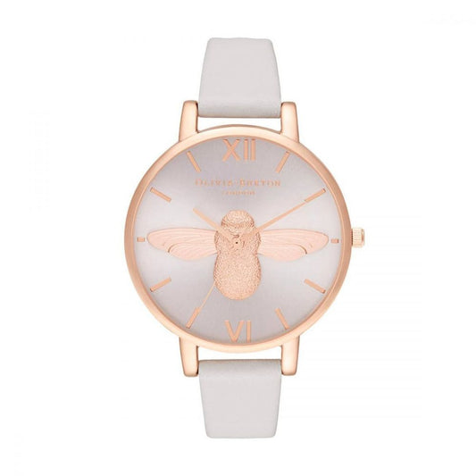 Olivia Burton Beige Synthetic Leather Watch