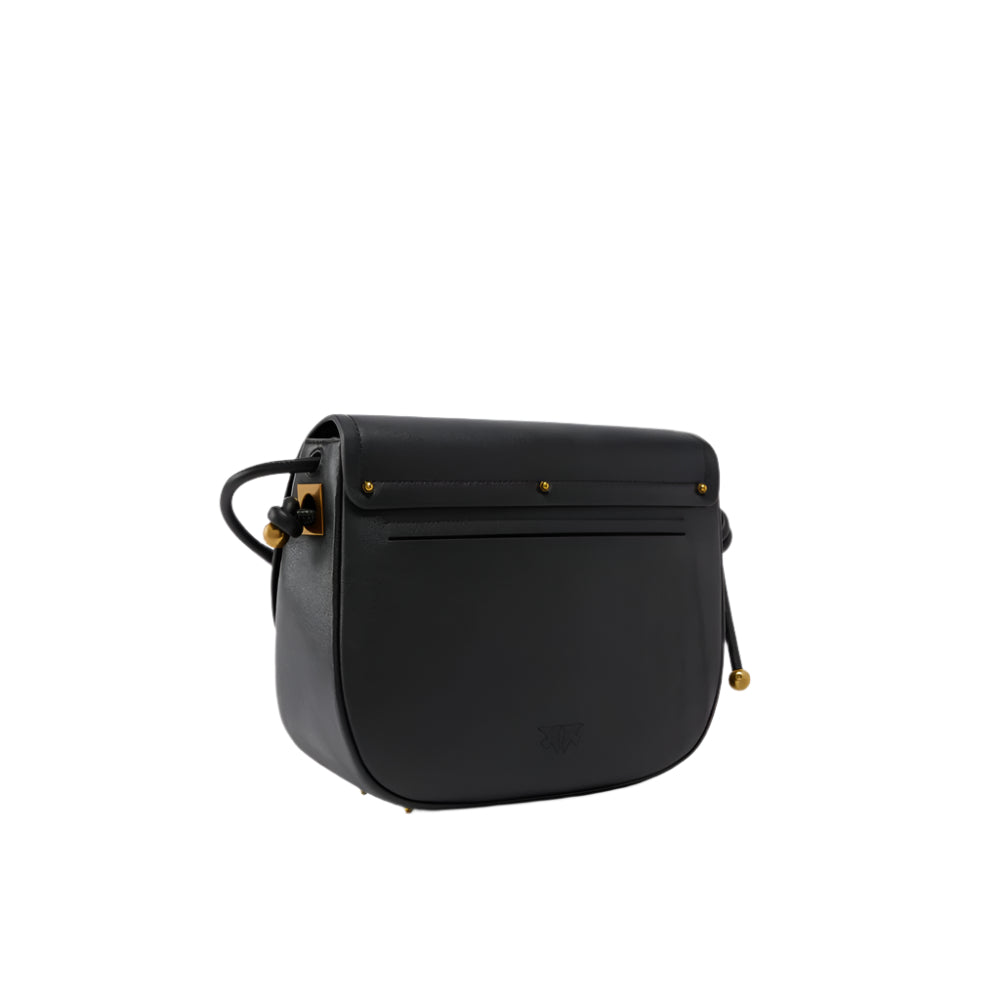 PINKO Black Leather Women Crossbody Bag