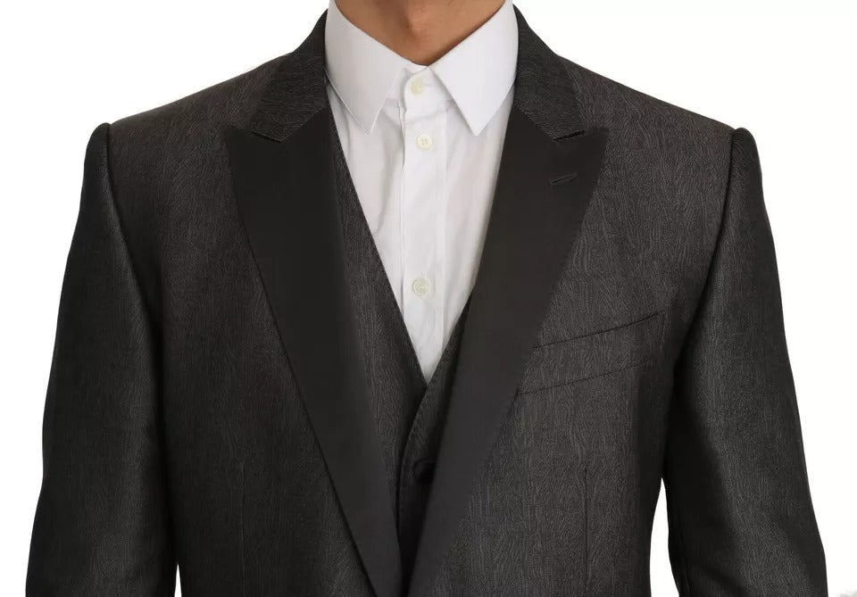 Dolce & Gabbana Gray MARTINI 2 Piece Vest Coat Blazer