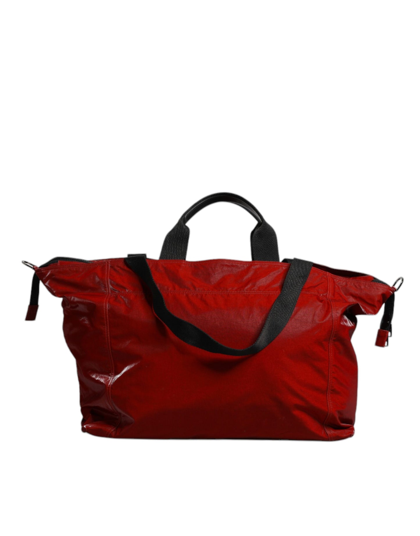 Dolce & Gabbana Red Nylon Calfskin Hand Shoulder Duffel Bag