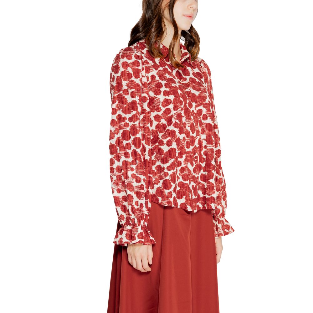 Vero Moda Red Polyester Shirt