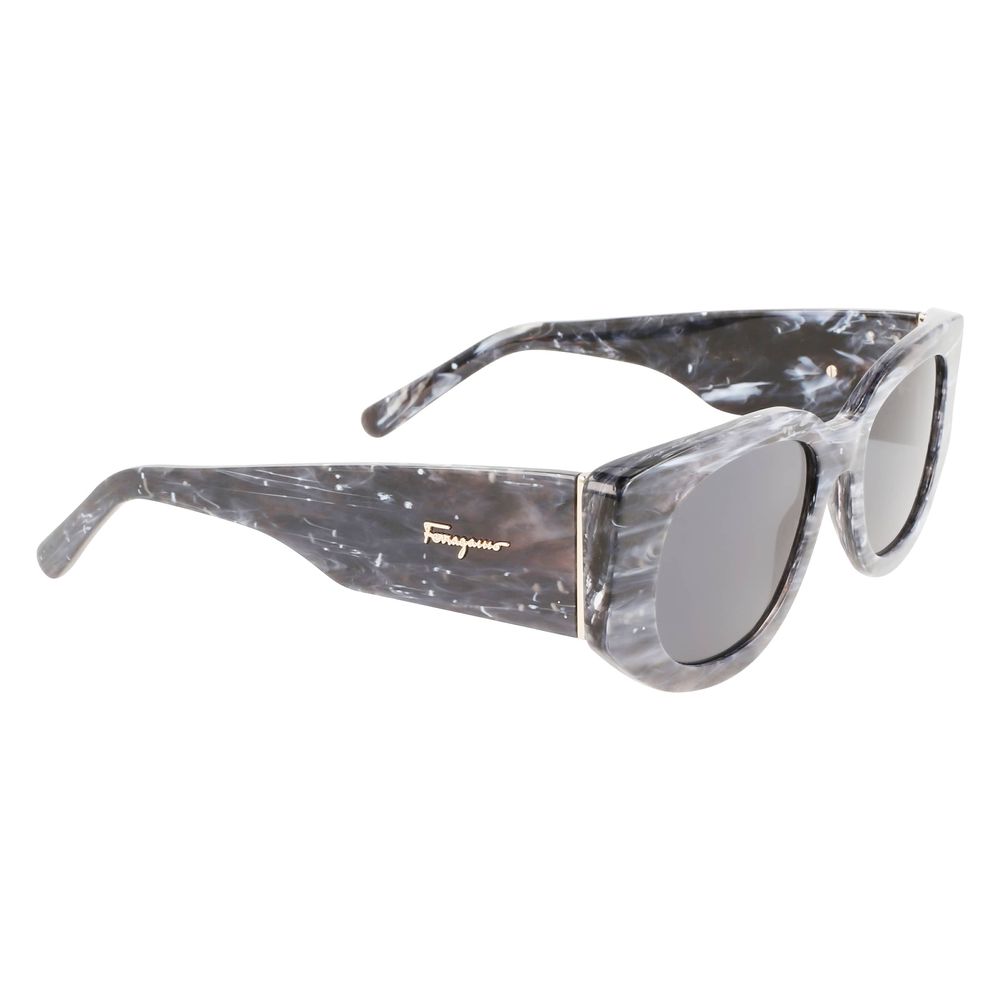 Ferragamo Gray Acetate Sunglasses