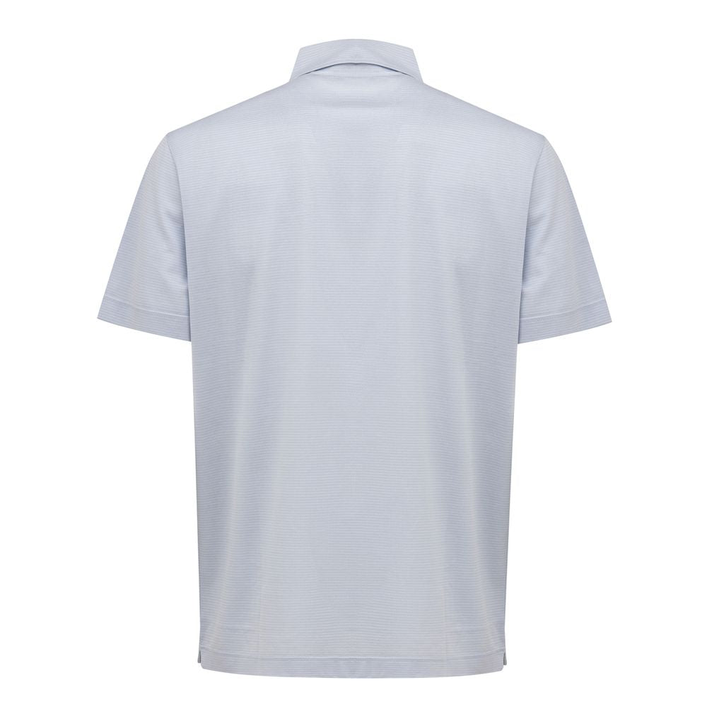 Canali Light Blue Cotton Polo Shirt