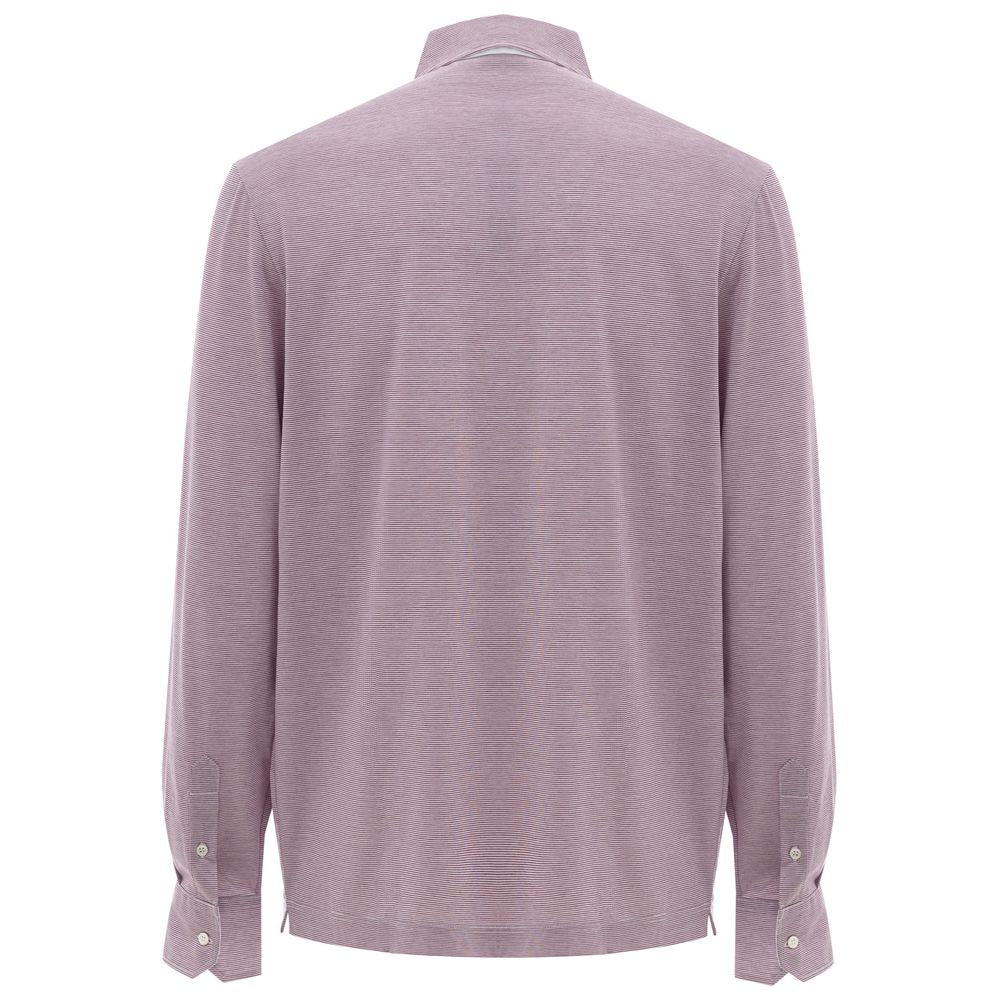 Canali Pink Cotton Polo Shirt