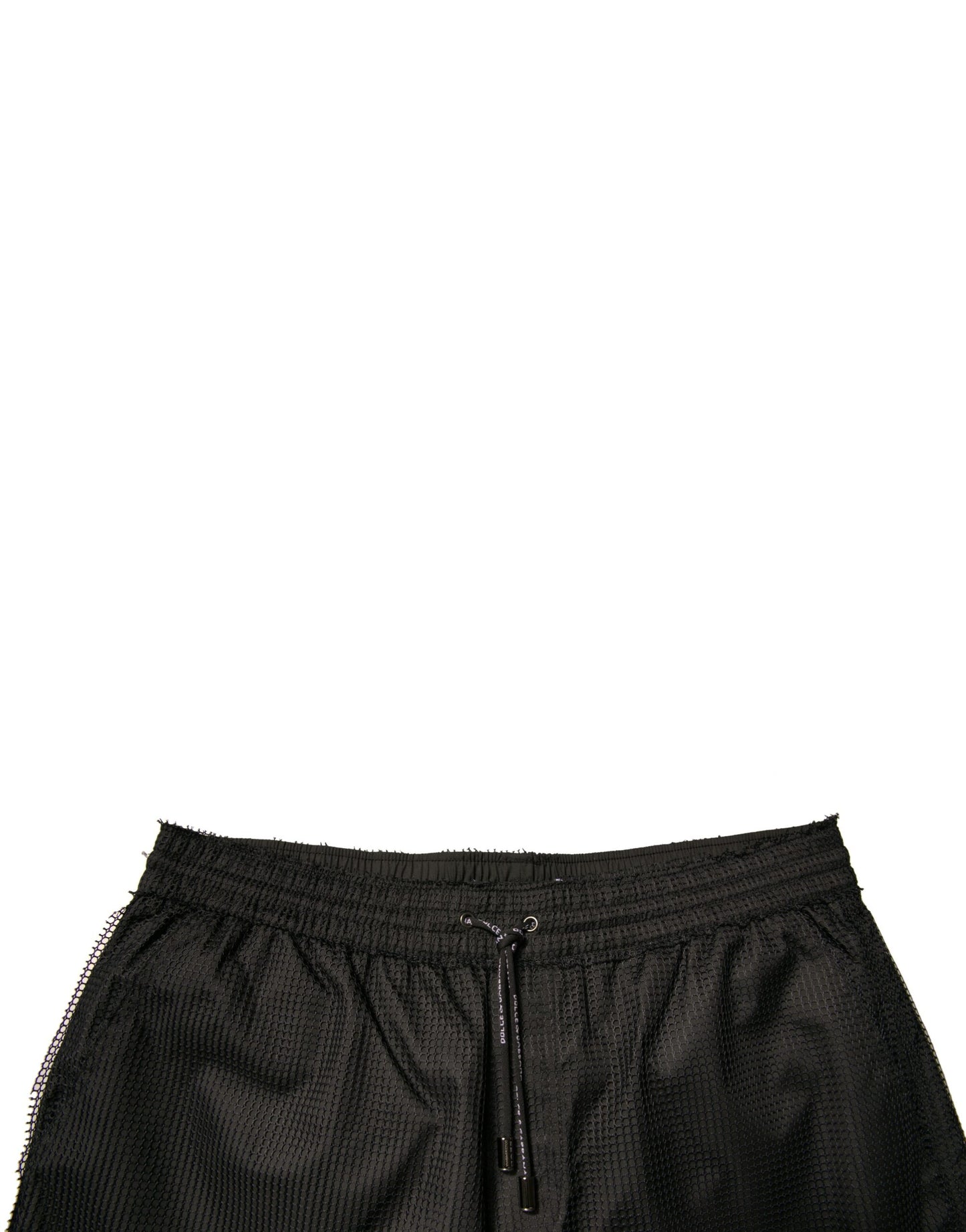 Dolce & Gabbana Black Polyester Jersey Mid Waist Shorts