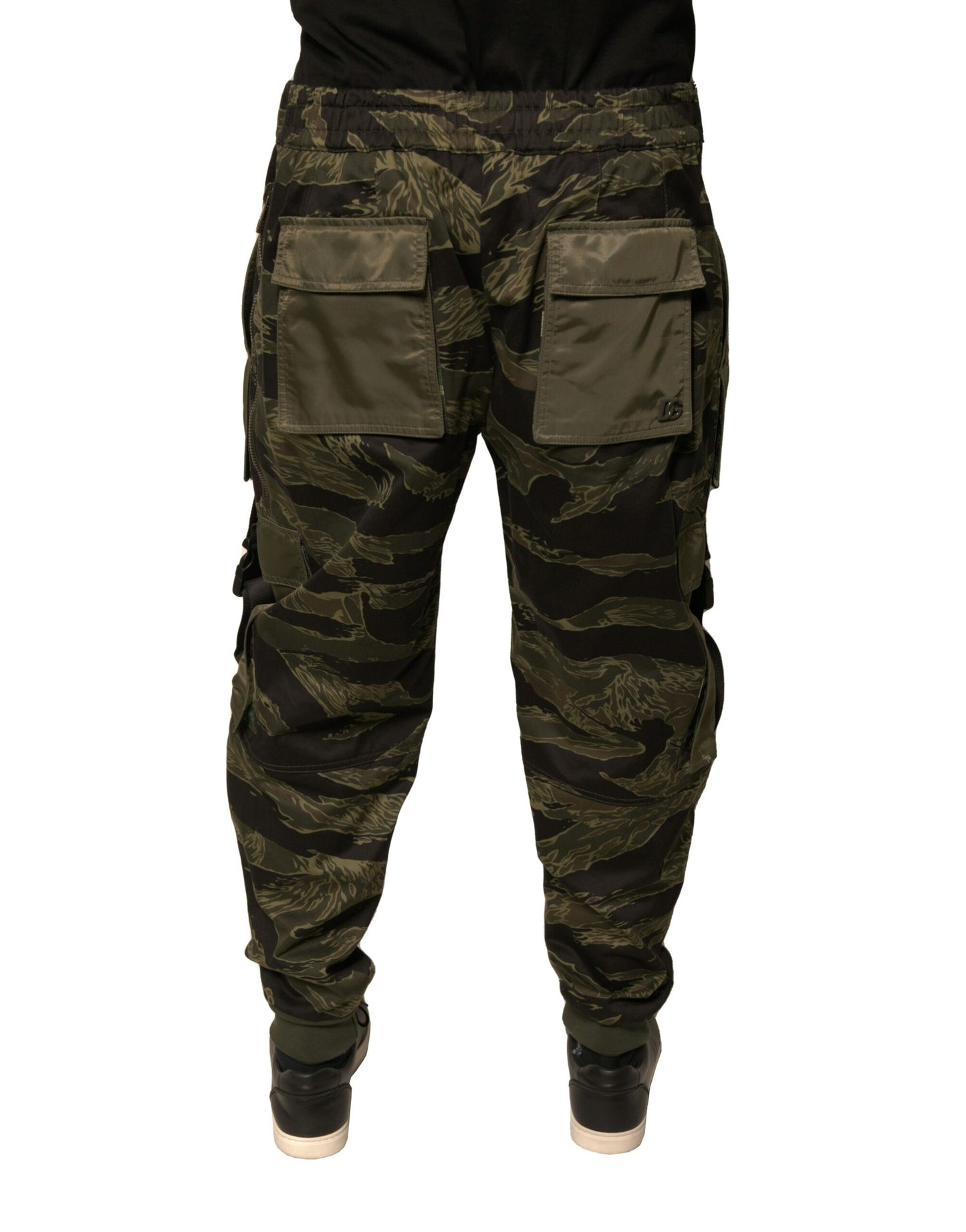 Dolce & Gabbana Green Cotton Jogger Cargo Pants