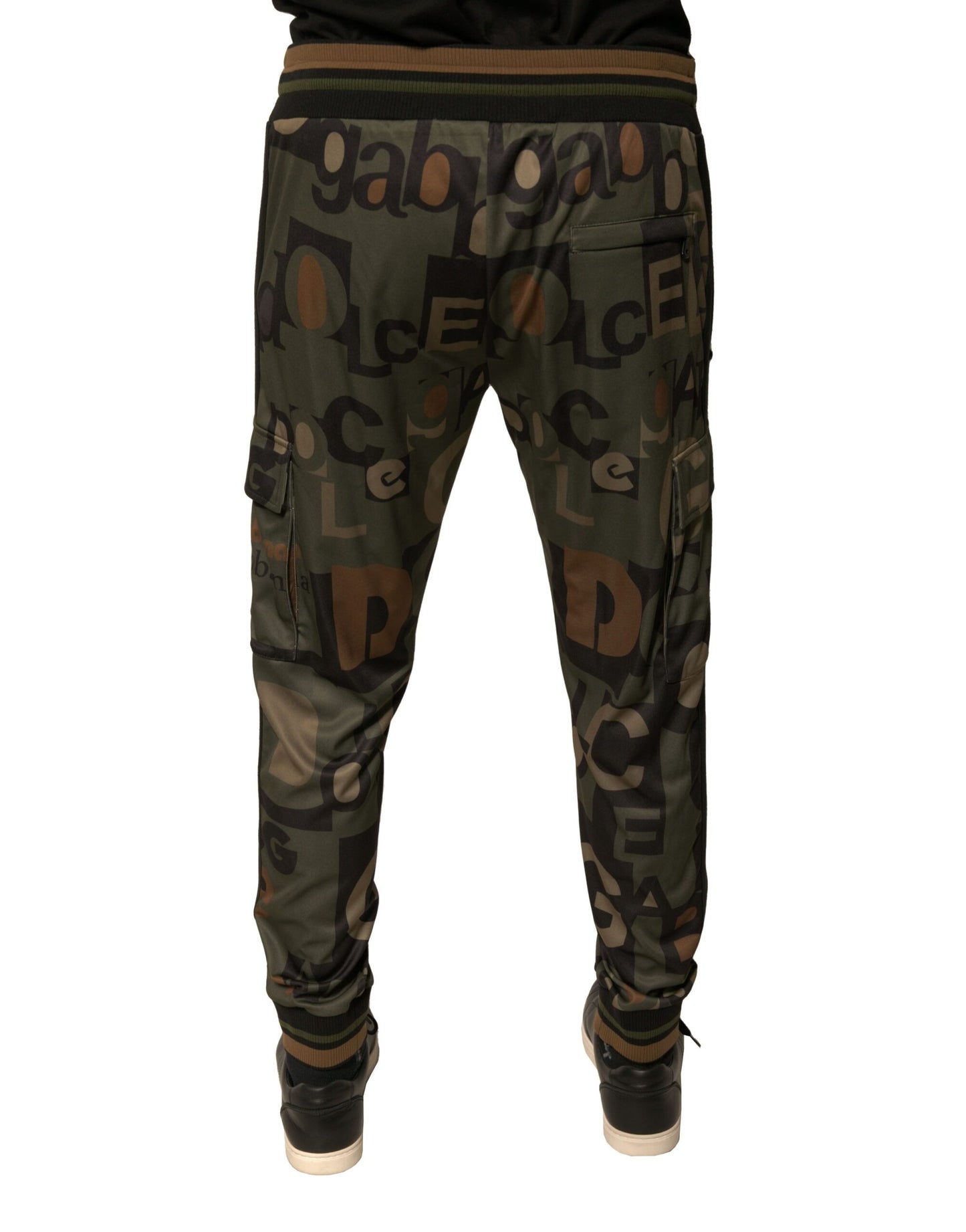 Dolce & Gabbana Multicolor Logo Camouflage Cargo Jogger Pants