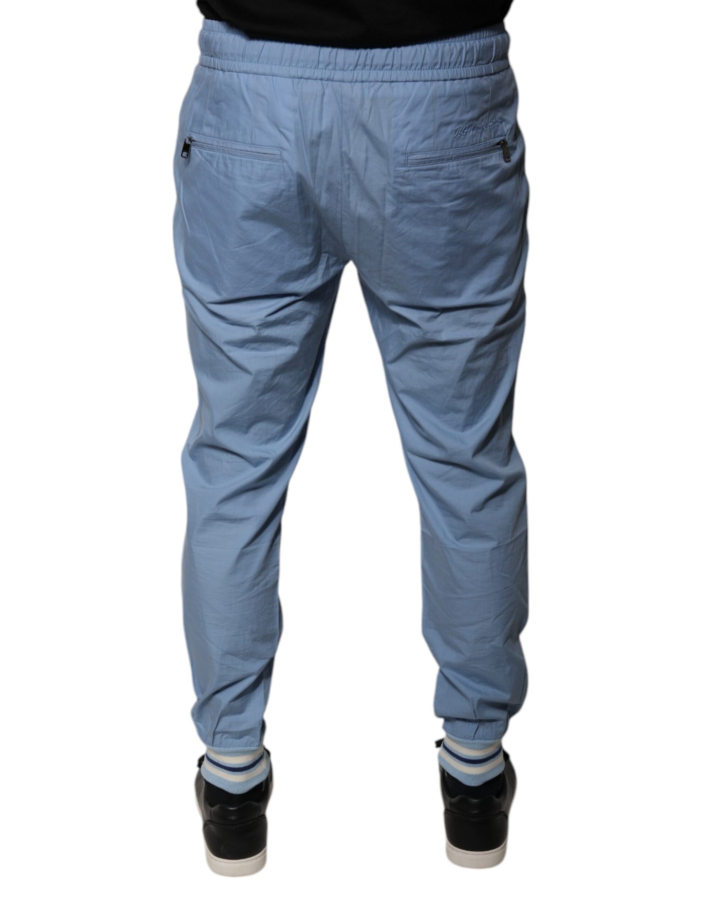 Dolce & Gabbana Blue Cotton Jogger Sweatpants Pants