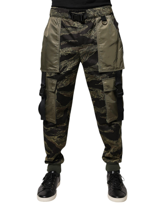 Dolce & Gabbana Green Cotton Jogger Cargo Pants