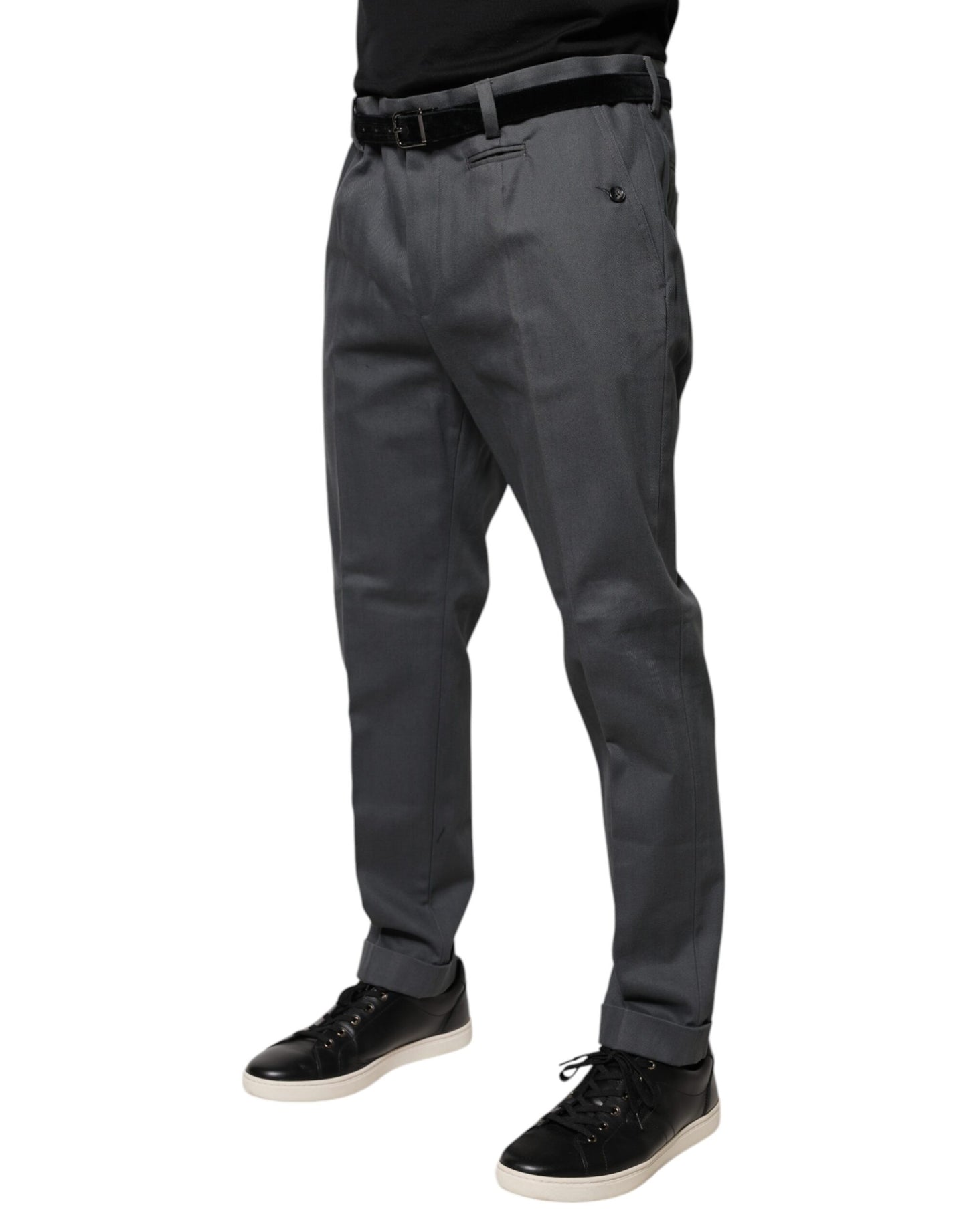 Dolce & Gabbana Gray Tapered Formal Dress Pants