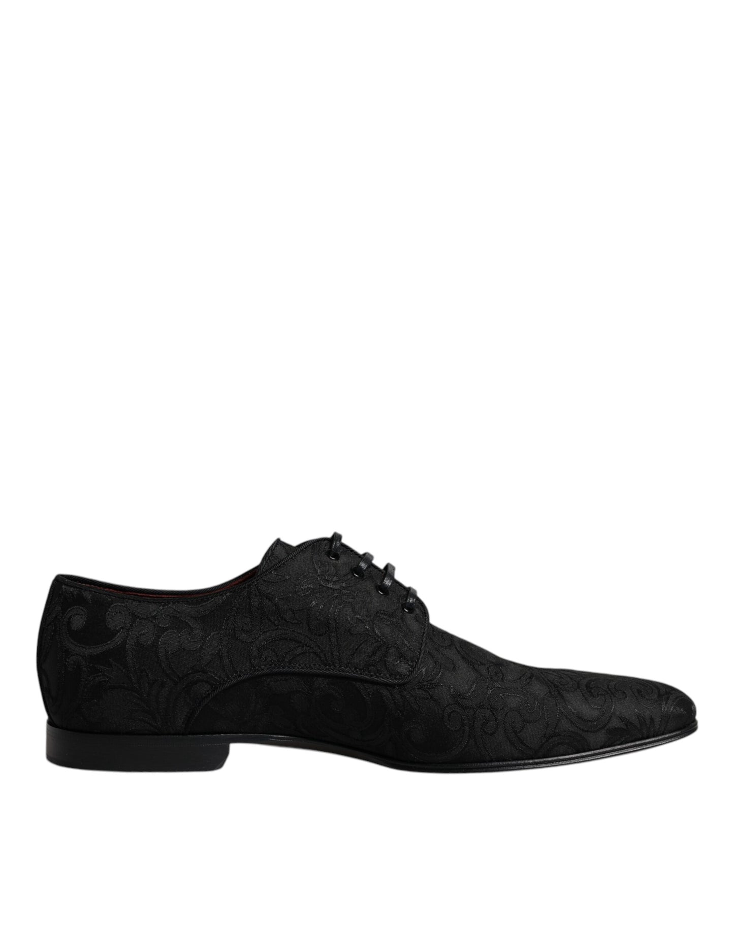 Dolce & Gabbana Black Jacquard Lace Up Derby Formal Dress Shoes