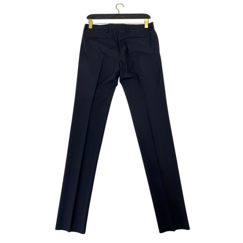 Valentino Blue Virgin Wool Men Trouser