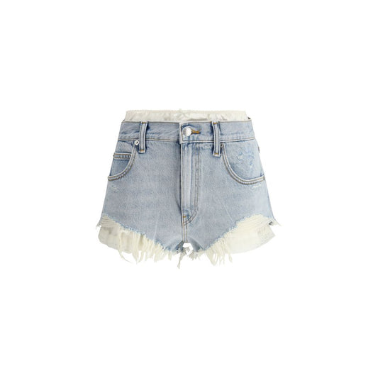 Alexander Wang Denim Shorts with silk insert