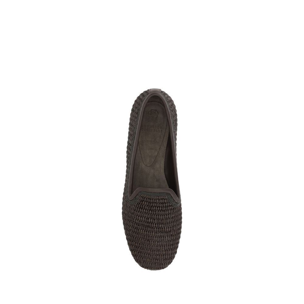 Brunello Cucinelli Raffia Loafers