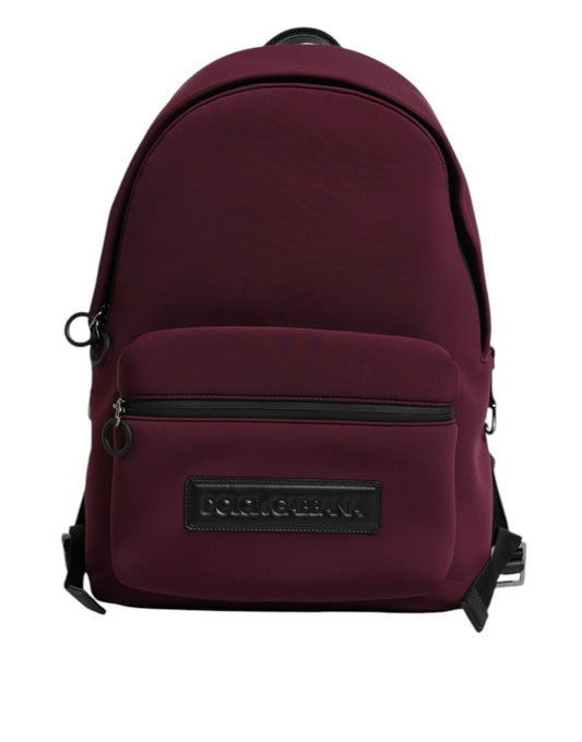 Dolce & Gabbana Burgundy Montreale Tecnico Textile Men Backpack Bag