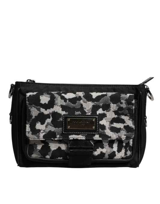 Dolce & Gabbana Multicolor Leopard Jacquard Crossbody Bag