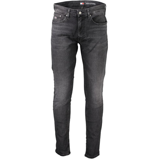 Tommy Hilfiger Black Cotton Jeans & Pant