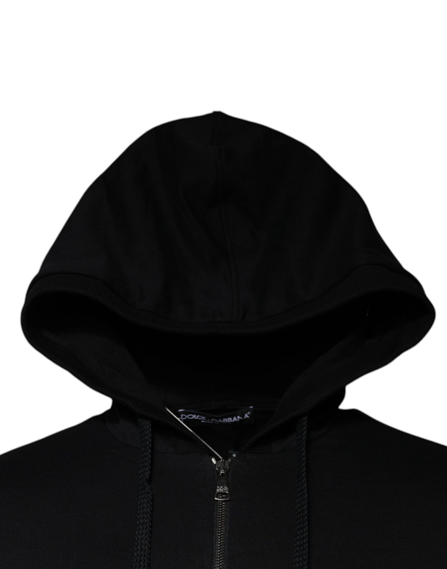 Dolce & Gabbana Black Logo Full Zip Hooded Sweatshirt Sweater