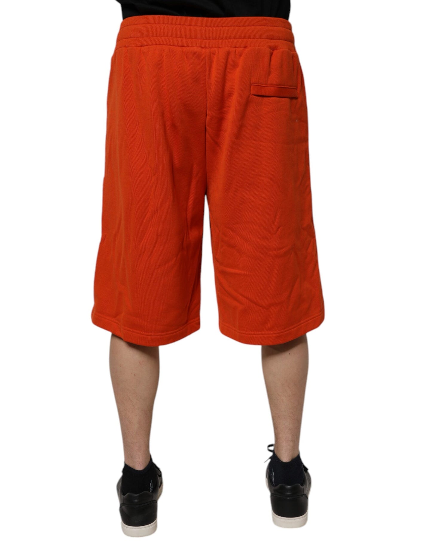 Dolce & Gabbana Red Cotton Blend Mid Waist Men Bermuda Shorts