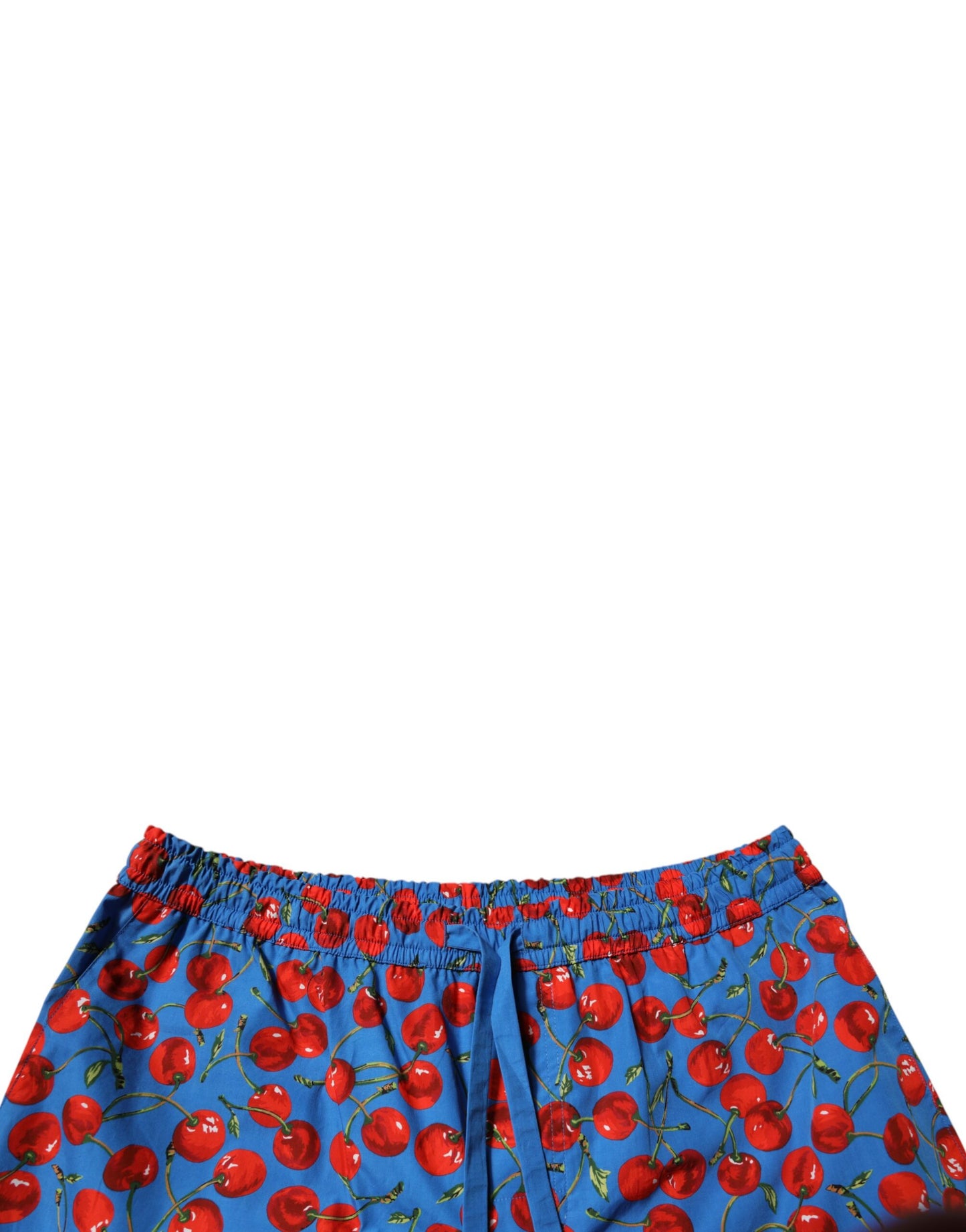 Dolce & Gabbana Blue Cherry Print Cotton Men Bermuda Shorts