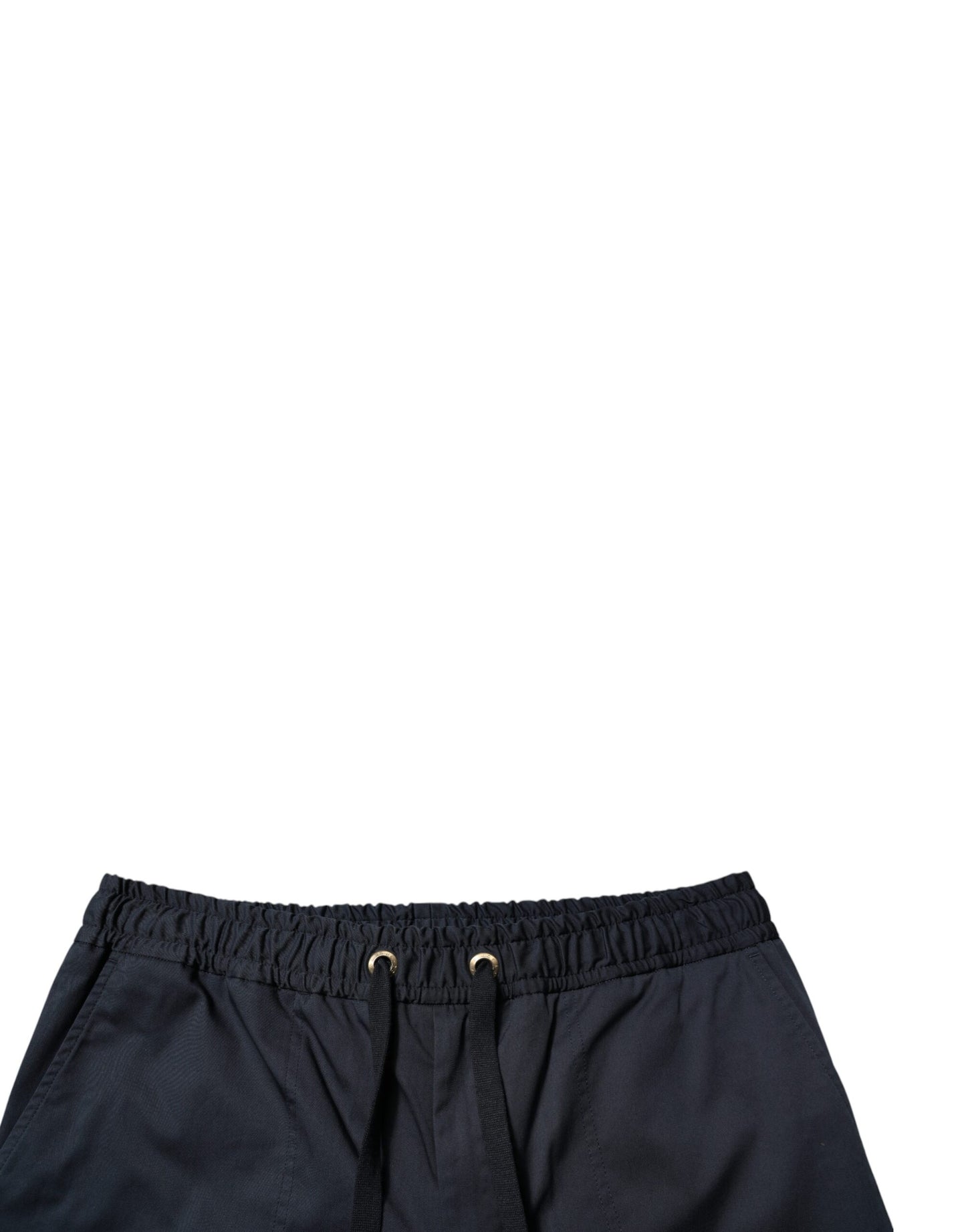 Dolce & Gabbana Dark Blue Cotton Mid Waist Men Bermuda Shorts