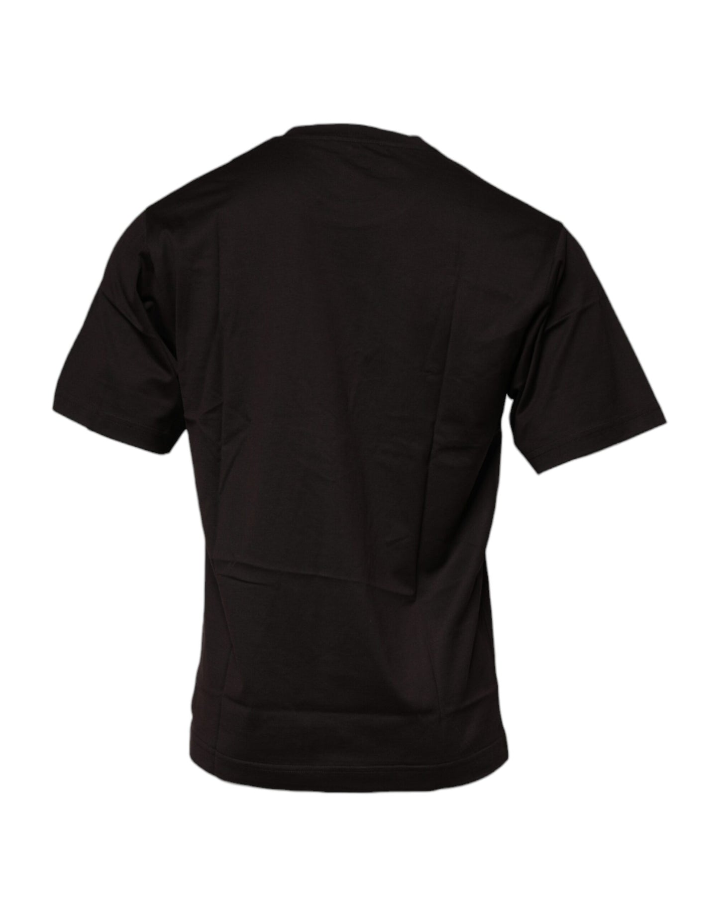 Dolce & Gabbana Dark Brown Logo Cotton Crew Neck T-shirt